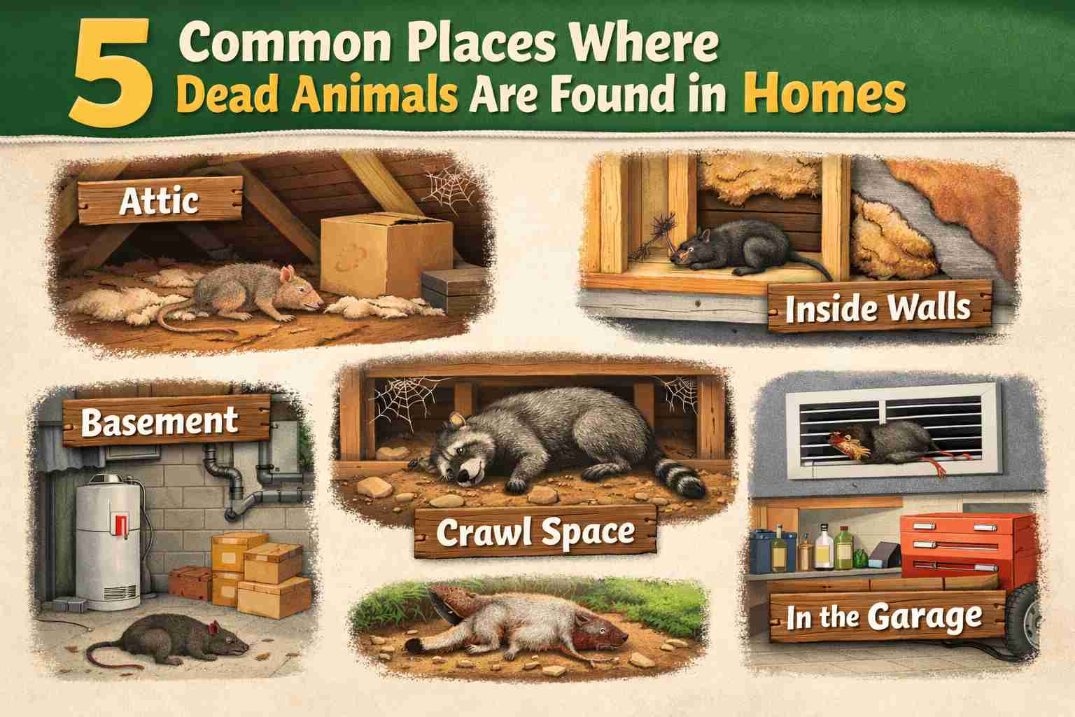 5 Common Places Where Dead Animals